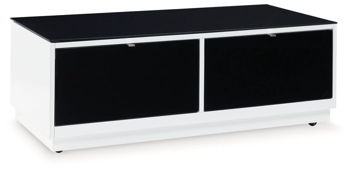 Gardoni - Rectangular Cocktail Table - White / Black image 1