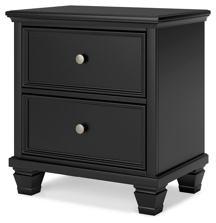 Lanolee - Two Drawer Nightstand - Black image 2