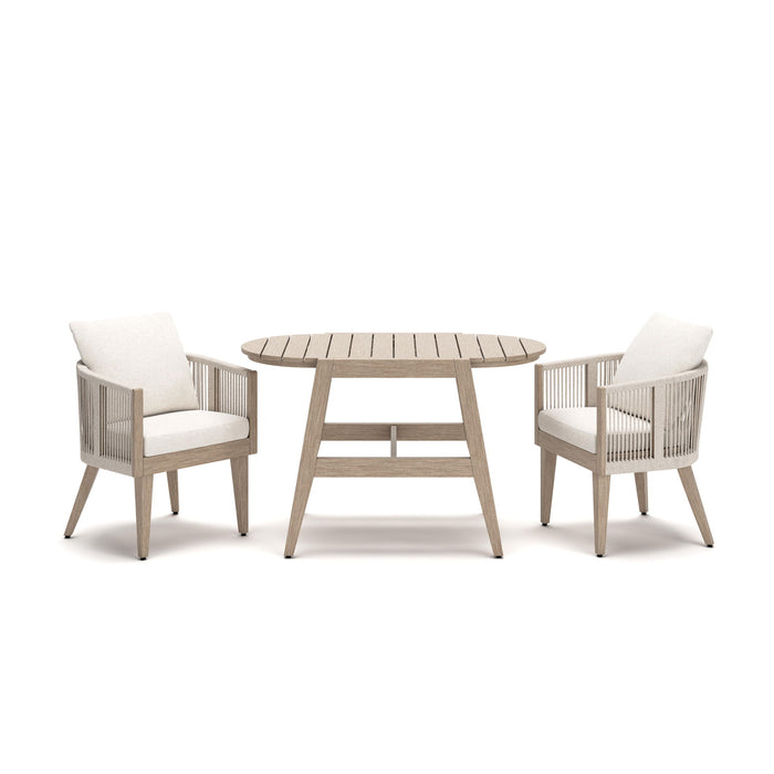 Ivory Vine - Chairs With Cushion / Table Set (Set of 3) - Beige image 1