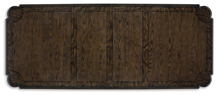Maylee - 11 Pc. - Dining Extension Table, 4 Side Chairs, 2 Arm Chairs, Storage Bench, Buffet And Hutch - Dark Brown image 2