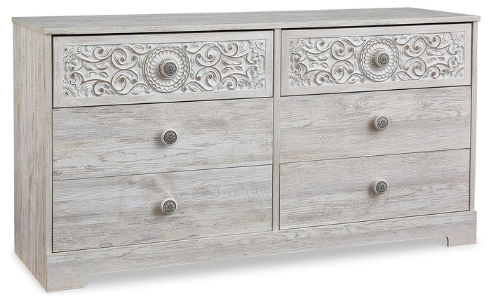 Paxberry - Six Drawer Dresser - Weatherworn - Whitewash image 1