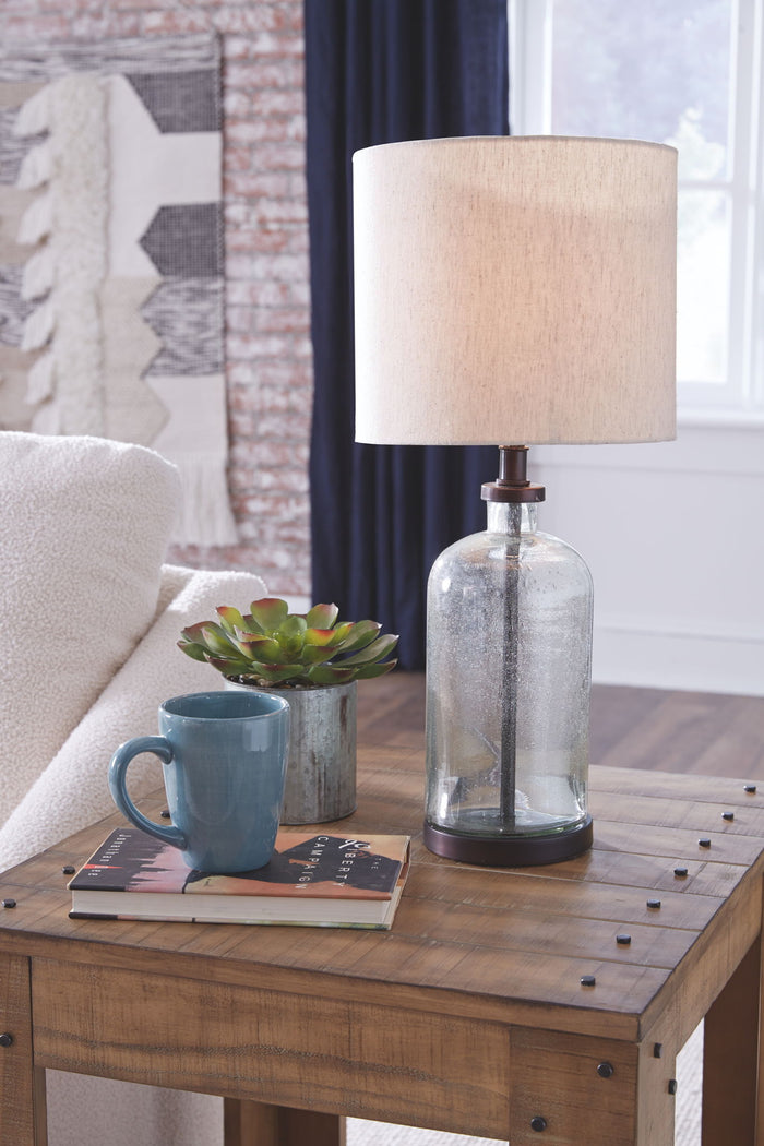 Bandile - Glass Table Lamp  - Clear / Bronze Finish image 2
