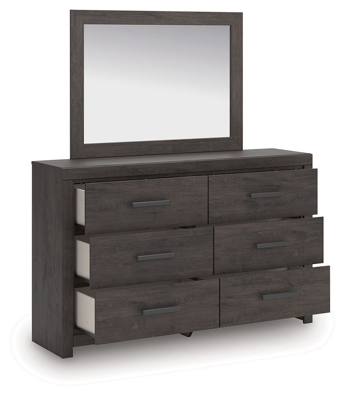 Prendonea - Dresser and Mirror - Charcoal image 2