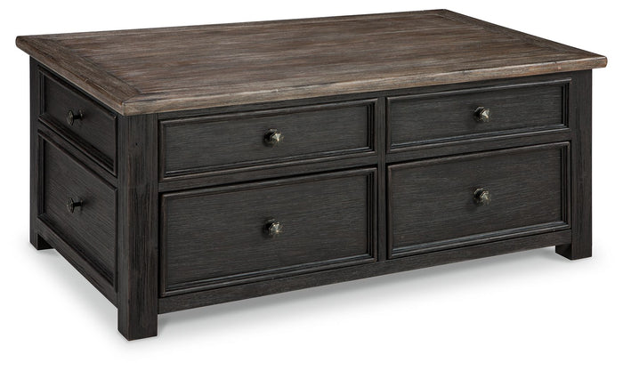 Tyler Creek - Lift Top Cocktail Table - Grayish Brown / Black image 1