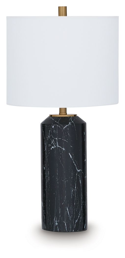 Hanzila - Poly Table Lamp - Black / Gold Finish image 1