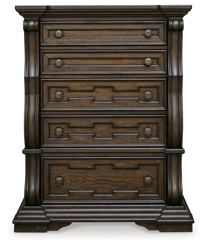 Maylee - Five Drawer Chest - Dark Brown image 2