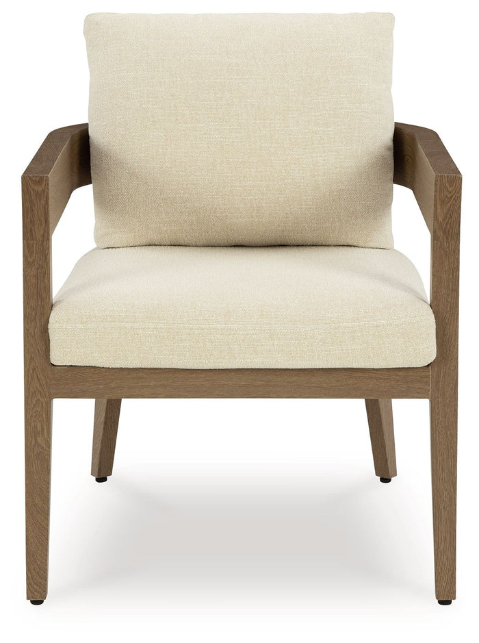 Serene Bay - Arm Chair With Cushion (Set of 2) - Dark Brown / White image 2