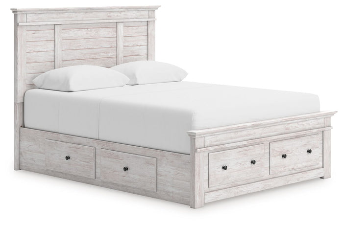 Makidern - Panel Storage Bed With 2 Under Bed Storage Units image 2