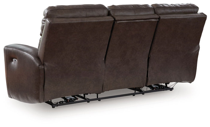 Crossplex - Power Reclining Sofa With Adjustable Headrest - Smoke image 2