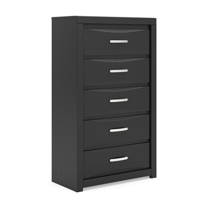 Stabotta - Five Drawer Chest - Black image 1