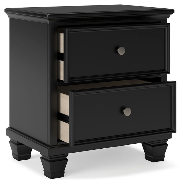 Lanolee - Two Drawer Nightstand - Black image 3