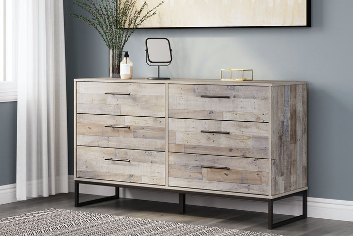 Neilsville - Six Drawer Dresser - Vinyl-Wrapped - Whitewash image 2