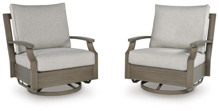 Rainier Ranch - Swivel Glider Chair With Cushion - Brown / Beige image 1