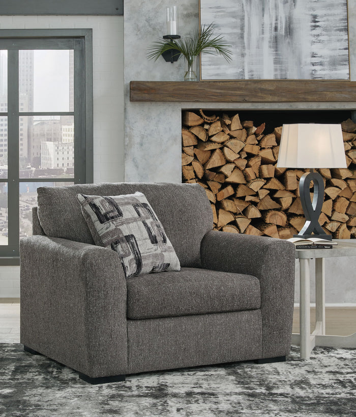 Gardiner - 2 Pc. - Chair And A Half, Ottoman - Pewter image 2