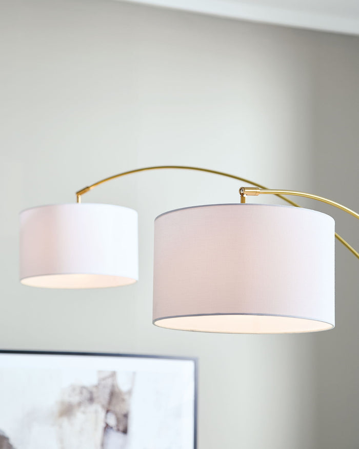 Valo - Metal Arc Lamp - Gold Finish image 2
