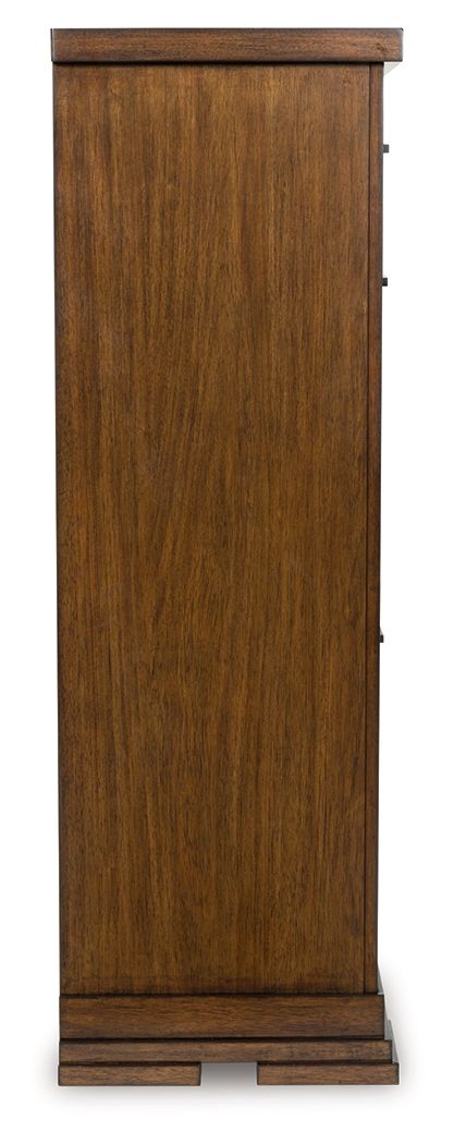 Taffenbrook - Five Drawer Chest - Medium Brown image 3