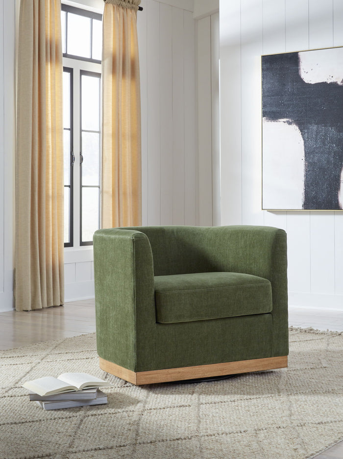 Jersonlow - Swivel Chair - Forest Green image 3