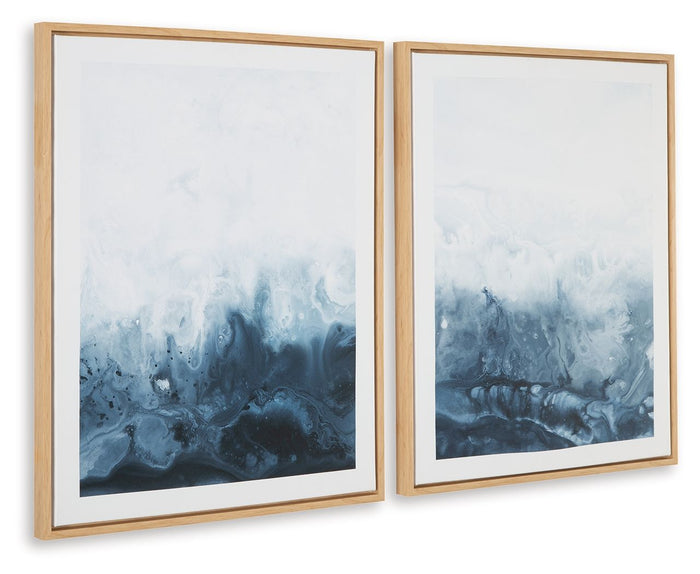 Holport - Wall Art Set (Set of 2) - Blue / White image 1