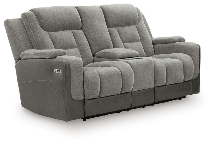 Mixed Motion - Power Reclining Loveseat With Console / Adjustable Headrest image 2
