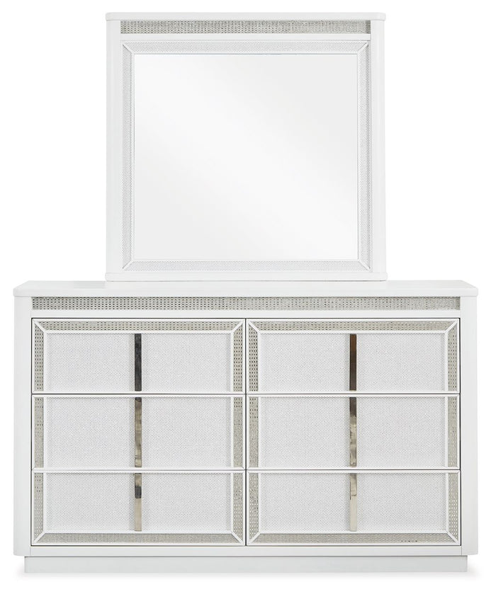 Chalanna - Dresser And Mirror - White image 2