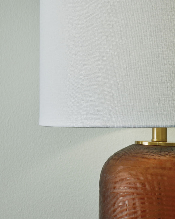 Farberman - Glass Table Lamp - Amber image 2