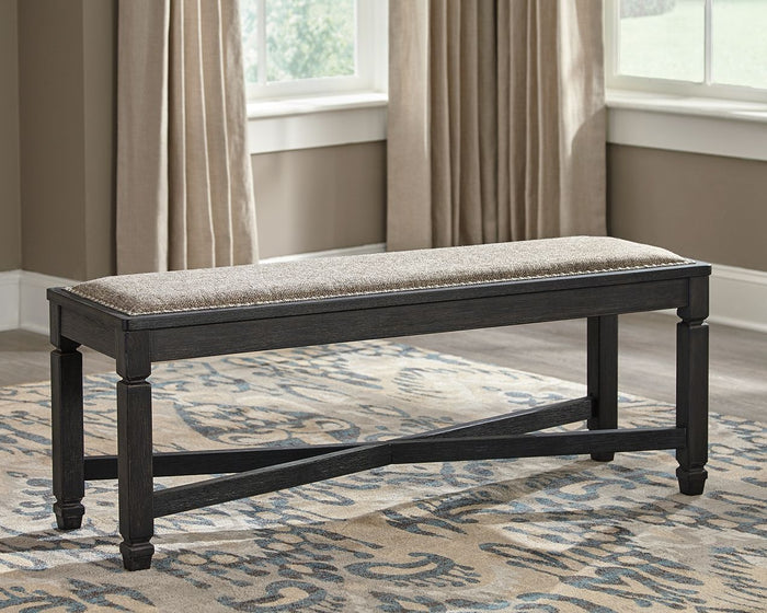 Tyler Creek - Upholstered Bench - Black / Grayish Brown image 2
