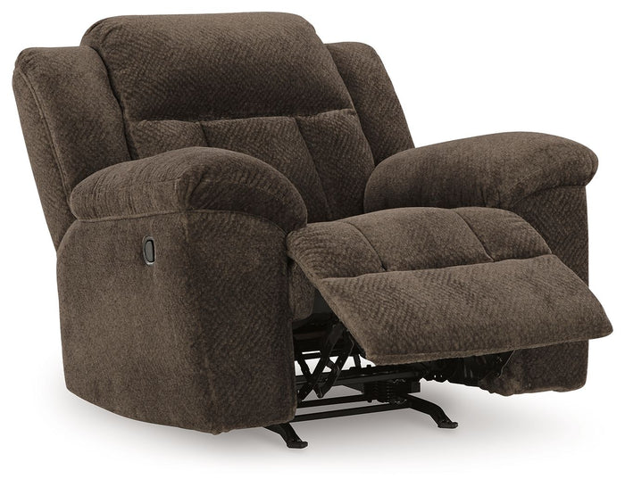 Frohn - Rocker Recliner - Fabric - Chocolate image 2