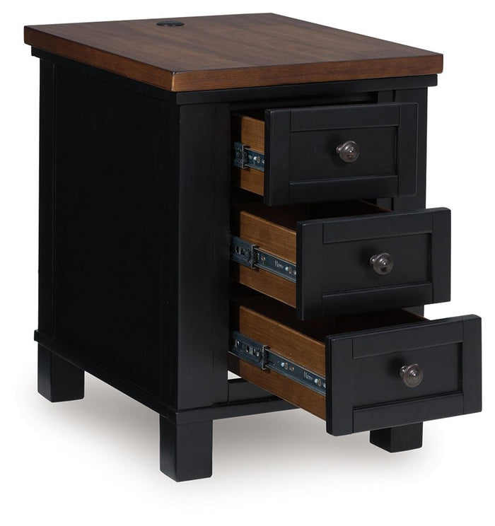 Wildenauer - Chair Side End Table - Brown / Black image 2