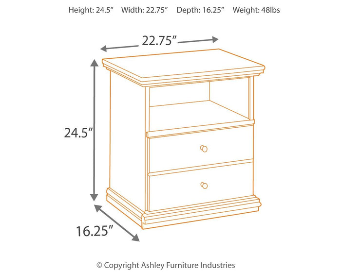 Maribel - One Drawer Night Stand - Black image 2