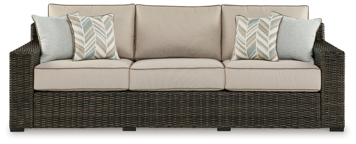 Coastline Bay - Sofa With Cushion - Brown image 2