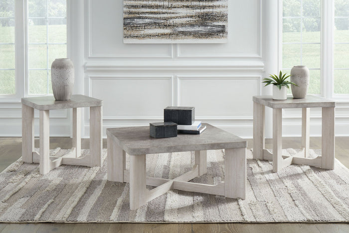 Garnilly - Occasional Table Set (Set of 3) - Whitewash image 2