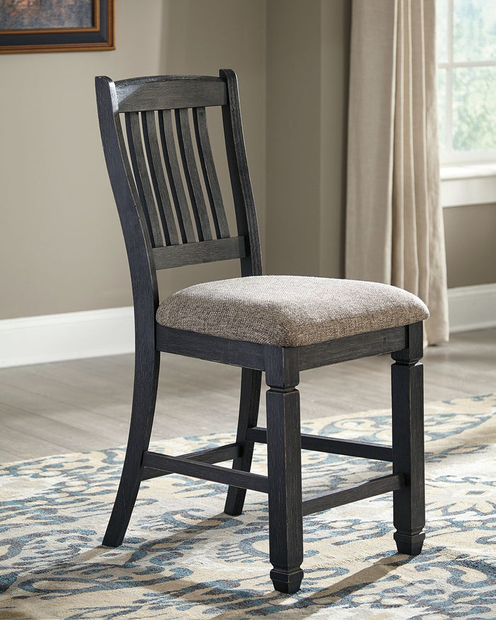 Tyler Creek - Upholstered Barstool (Set of 2) - Black / Grayish Brown image 2