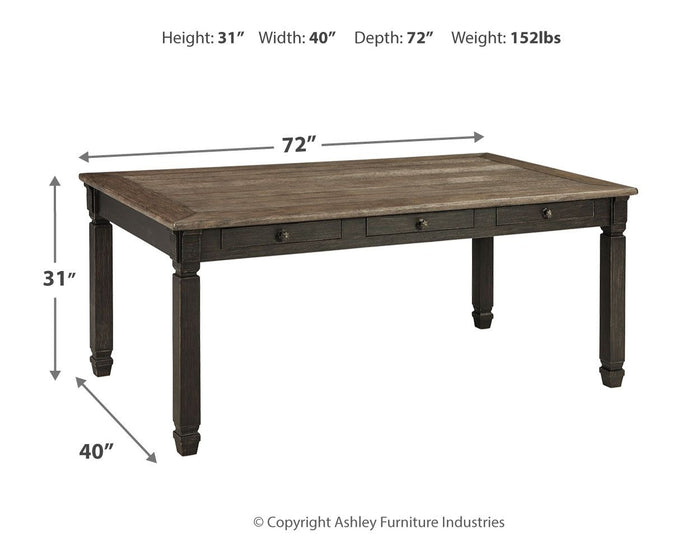 Tyler Creek - Rectangular Dining Room Table - Black / Gray image 2