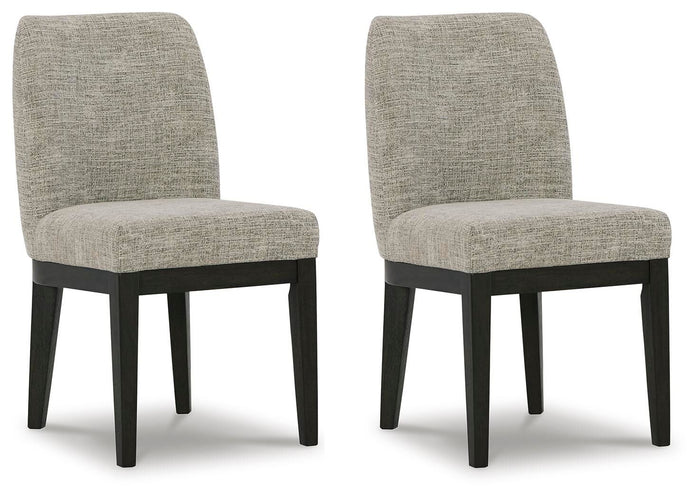 Burkhaus - Dining UPH Side Chair (Set of 2) - Beige / Dark Brown image 1