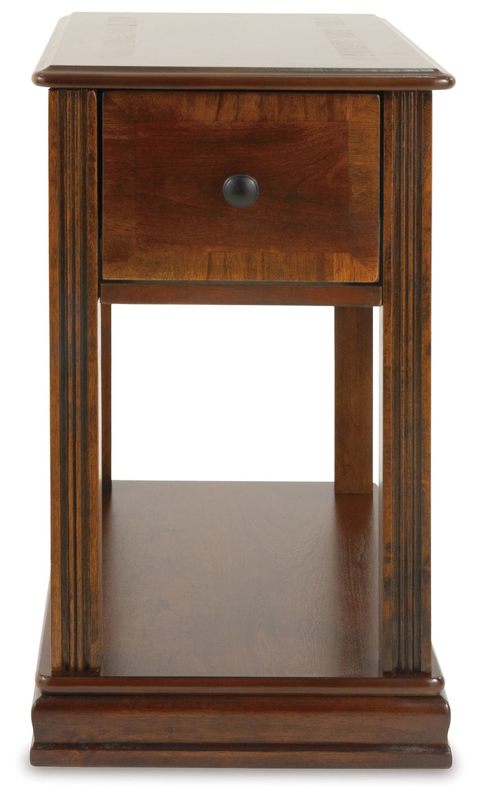 Breegin - Chair Side End Table - Removable Tray - Brown image 2