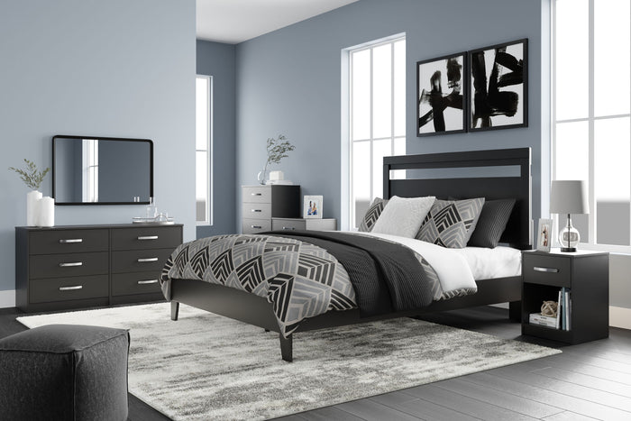 Finch - Six Drawer Dresser - Black image 2