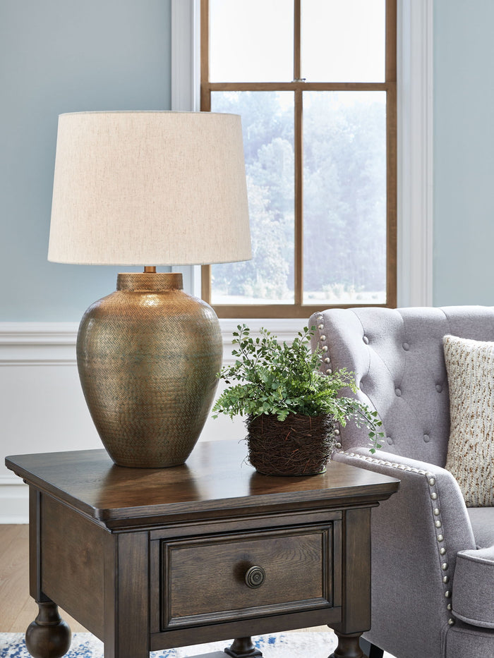 Madney - Metal Table Lamp - Antique Gold Finish image 2