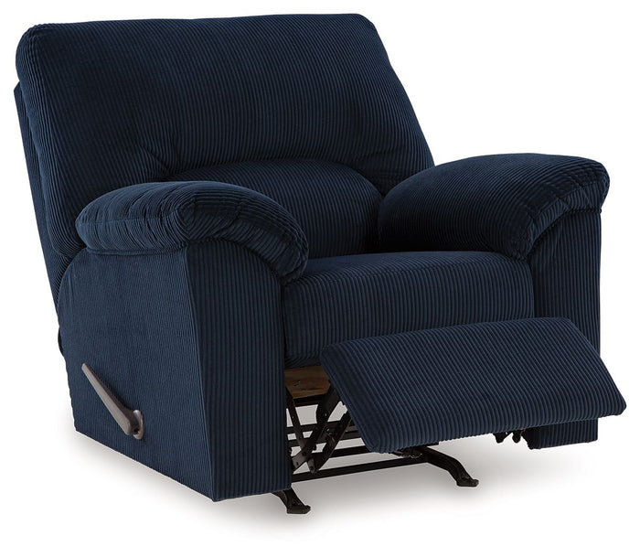 SimpleJoy - Rocker Recliner - Fabric - Navy image 2