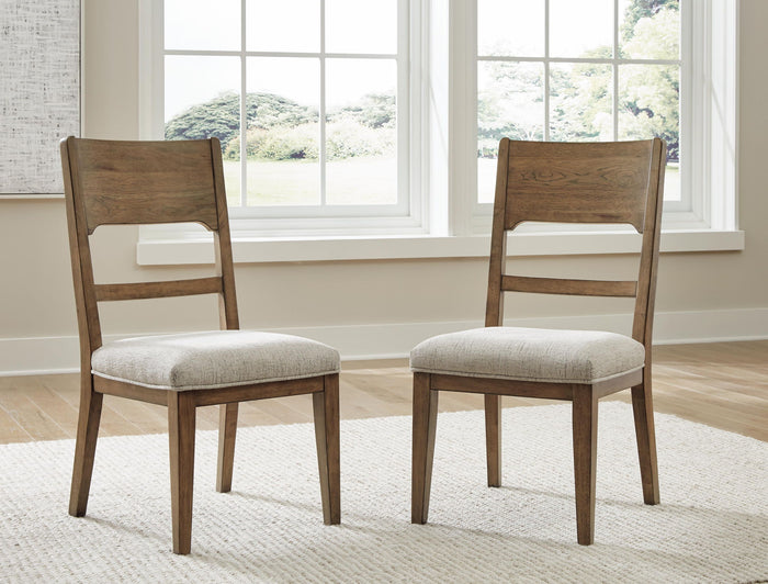Cabalynn - Dining Uph Side Chair (Set of 2) - Oatmeal / Light Brown image 2