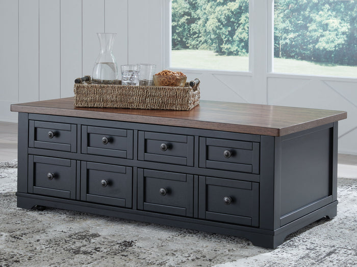 Wildenauer - Lift Top Cocktail Table - Brown / Black image 2