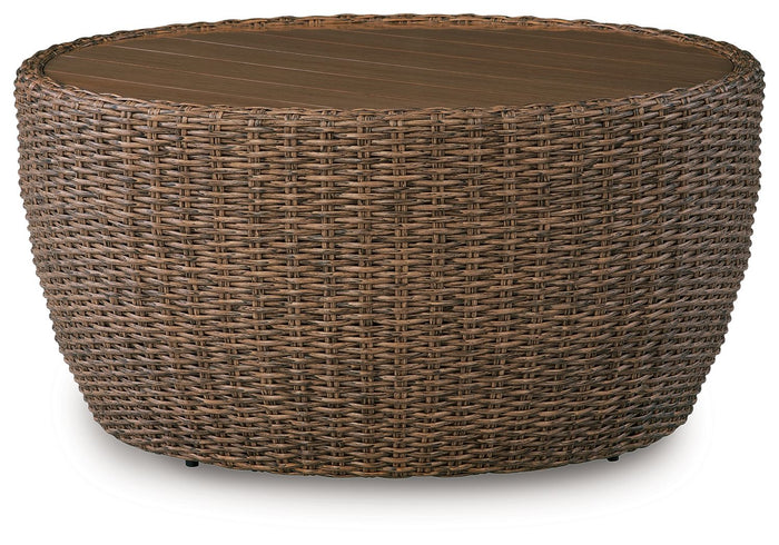 Double Point - Round Cocktail Table - Beige image 1