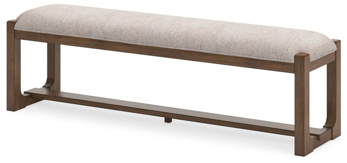 Cabalynn - Large Uph Dining Room Bench - Oatmeal / Light Brown image 2