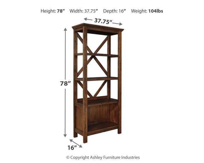 Baldridge - Large Bookcase - Rustic Brown image 2