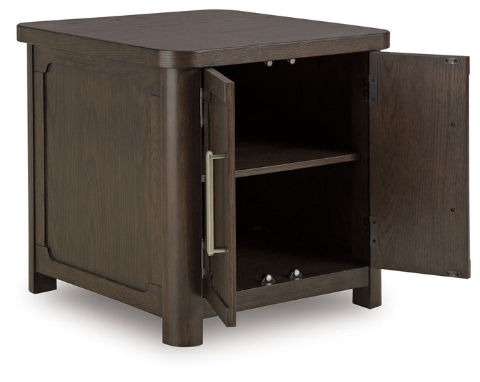 Breckington - Rectangular 2-door End Table - Dark Brown image 3