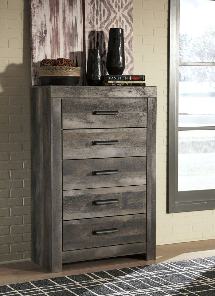 Wynnlow - Five Drawer Chest - Gray image 2