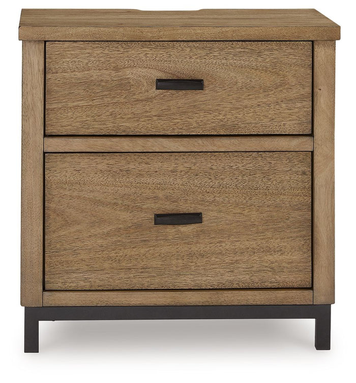 Tomtyn - Two Drawer Night Stand - Light Brown image 2