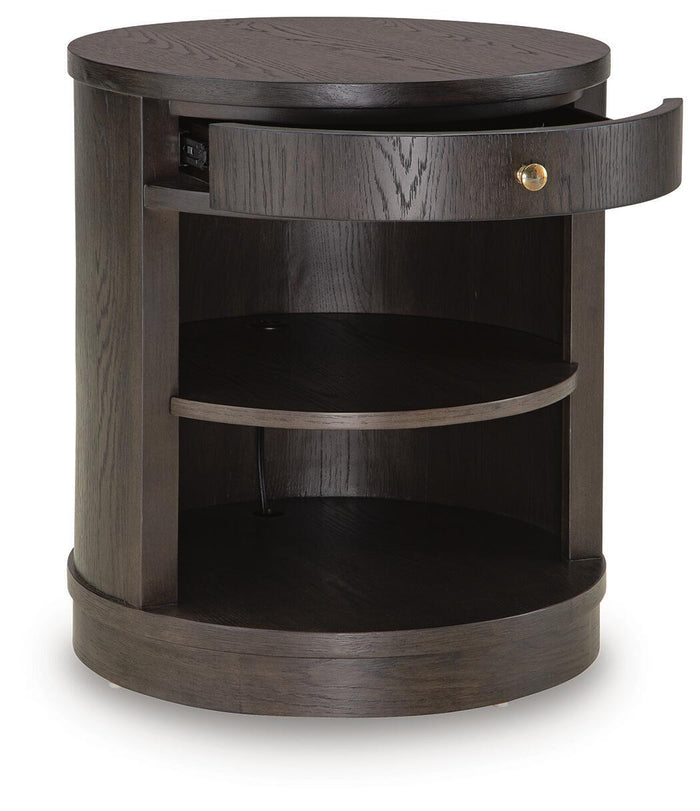 Leighmour - Accent Table - Dark Brown image 2