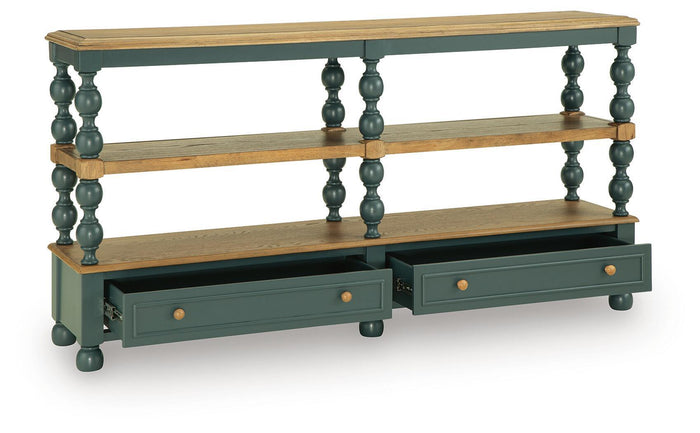 Finnworth - Console Sofa Table - Blue / Brown image 2