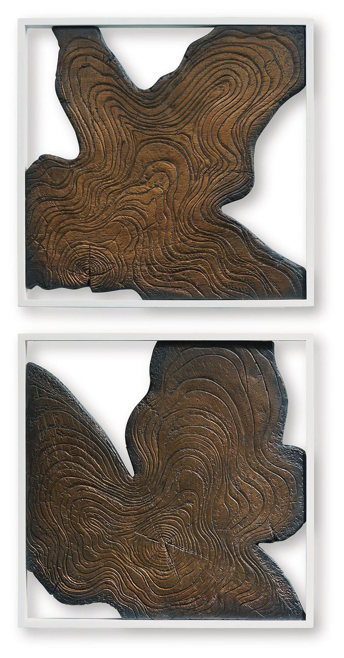 Landley - Wall Decor Set (Set of 2) - Brown / White image 2