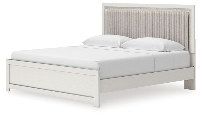 Zuraleus - Upholstered Panel Platform Bed With Roll Slats image 6
